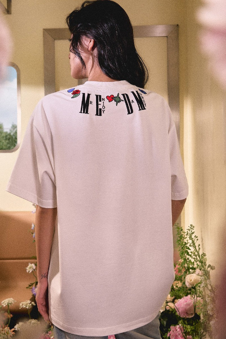 Embroidered Neck Logo Tee