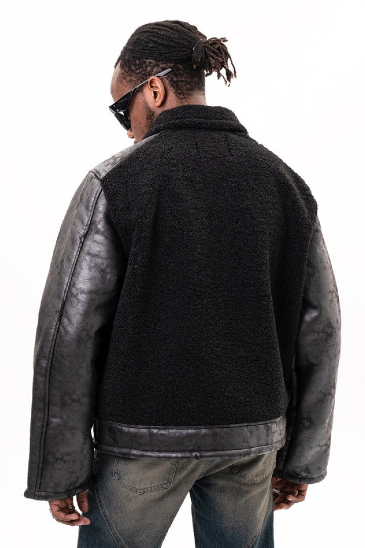 Velvet Stitched Sherpa Jacket