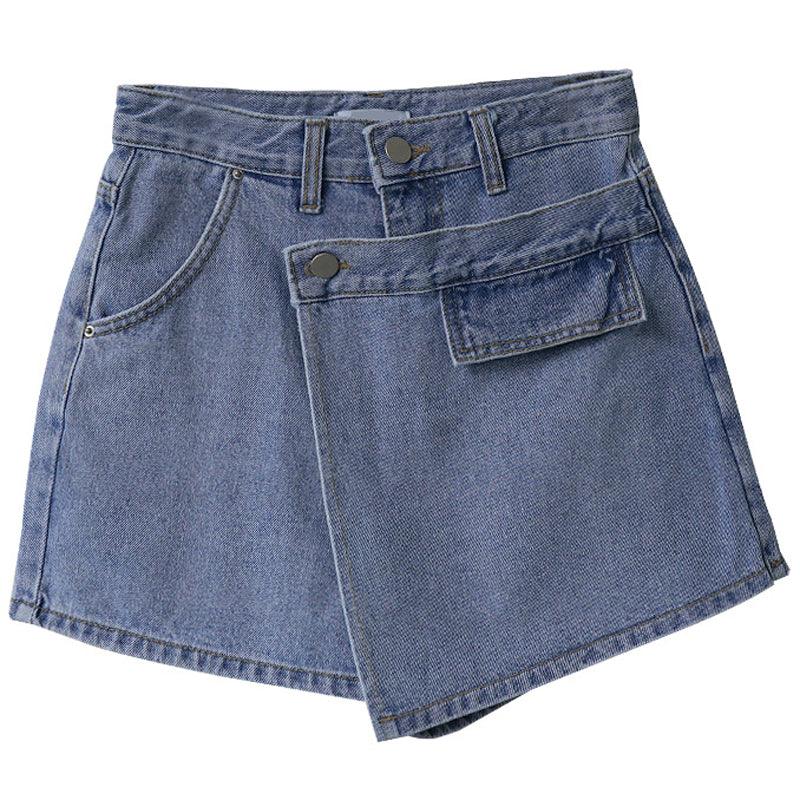 High Waist Irregular Shorts