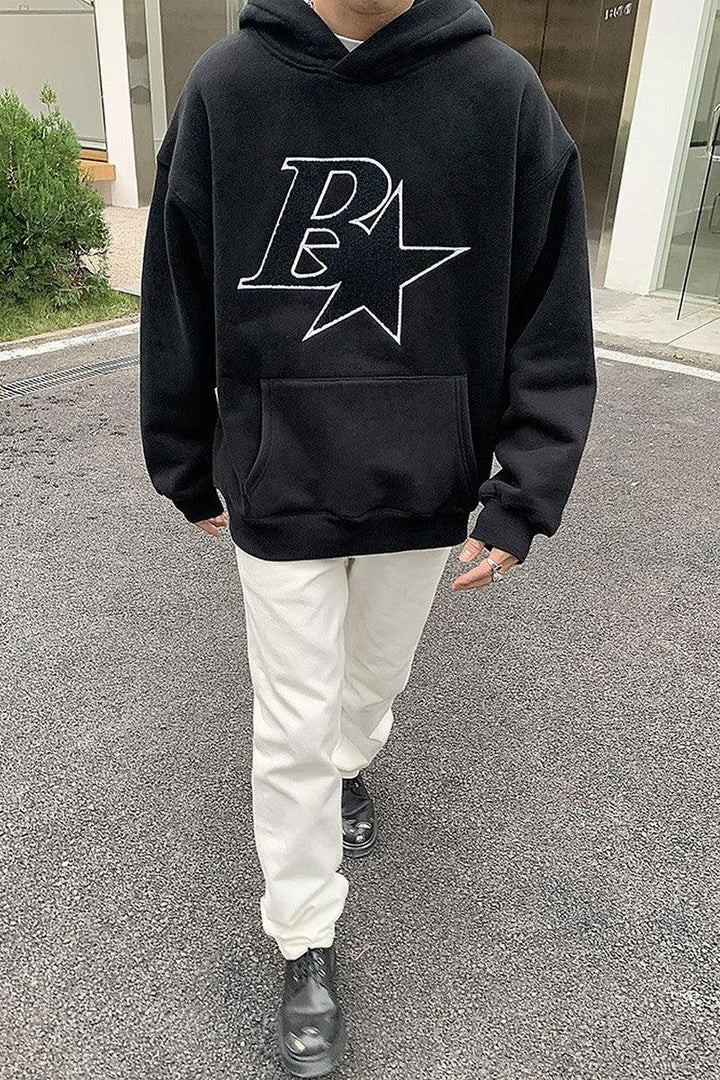 Embroidered B Sherpa Hoodie - EU Only