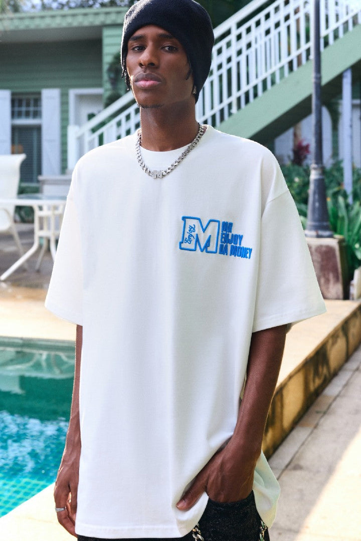 Embroidered Embossed Logo Tee