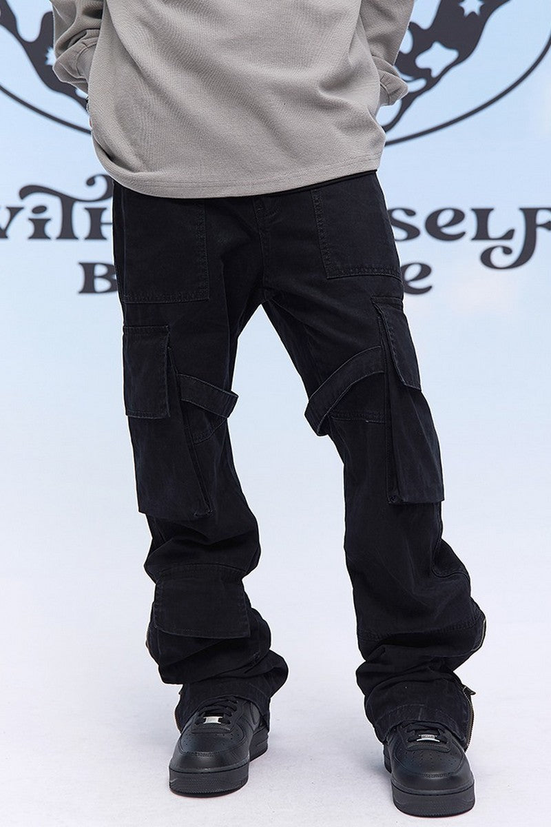 Straps Loose Cargo Trousers