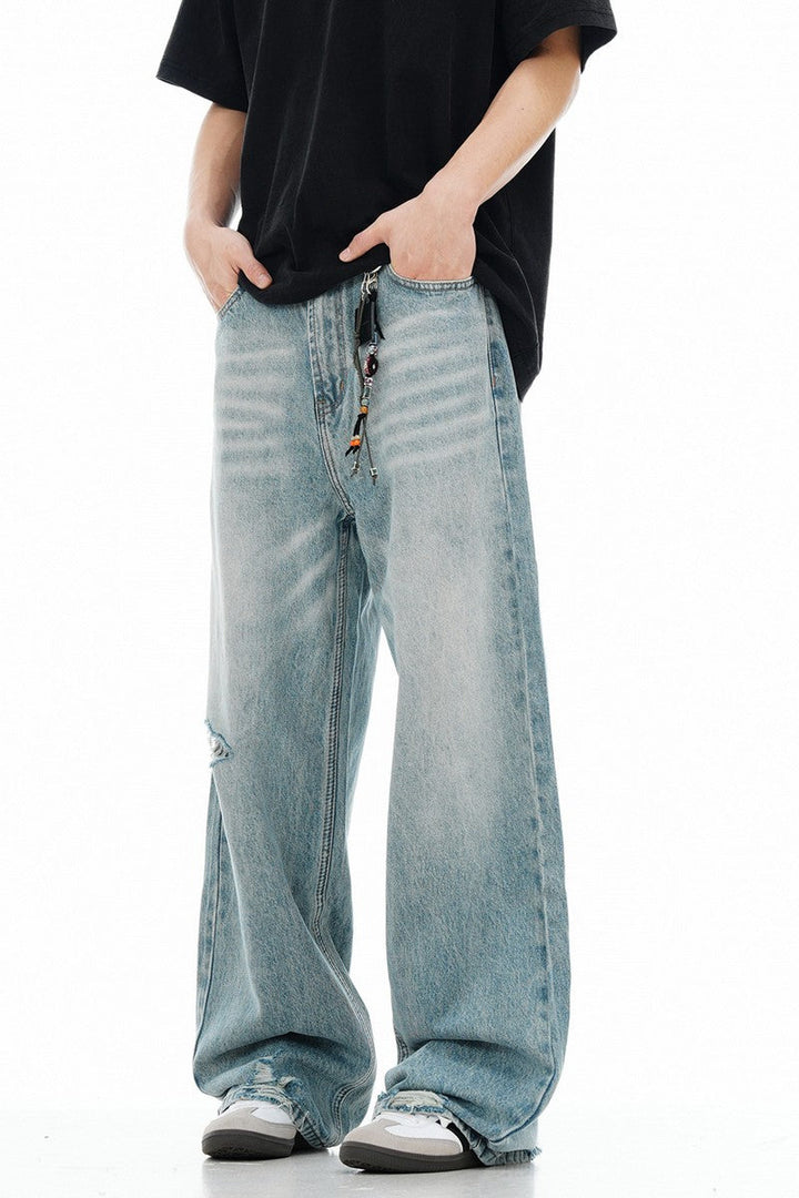 Distressed Light Wash Jeans