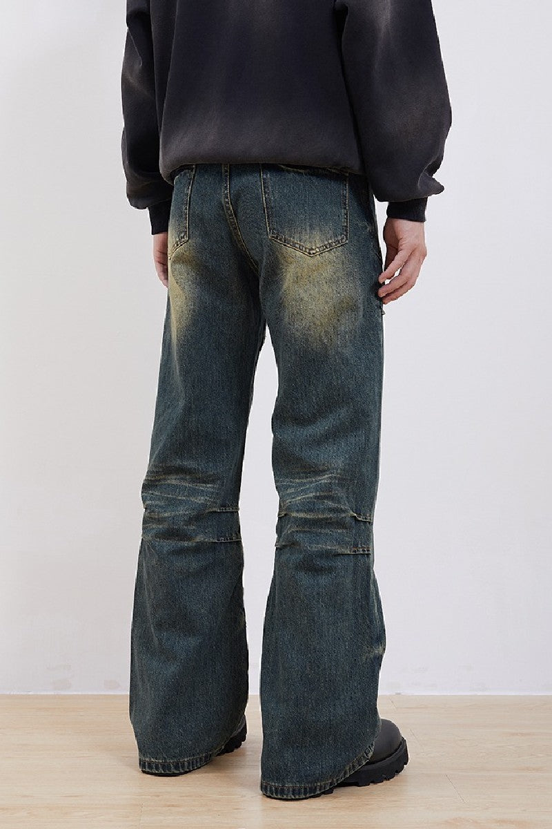 Flared Dirty Straight Jeans