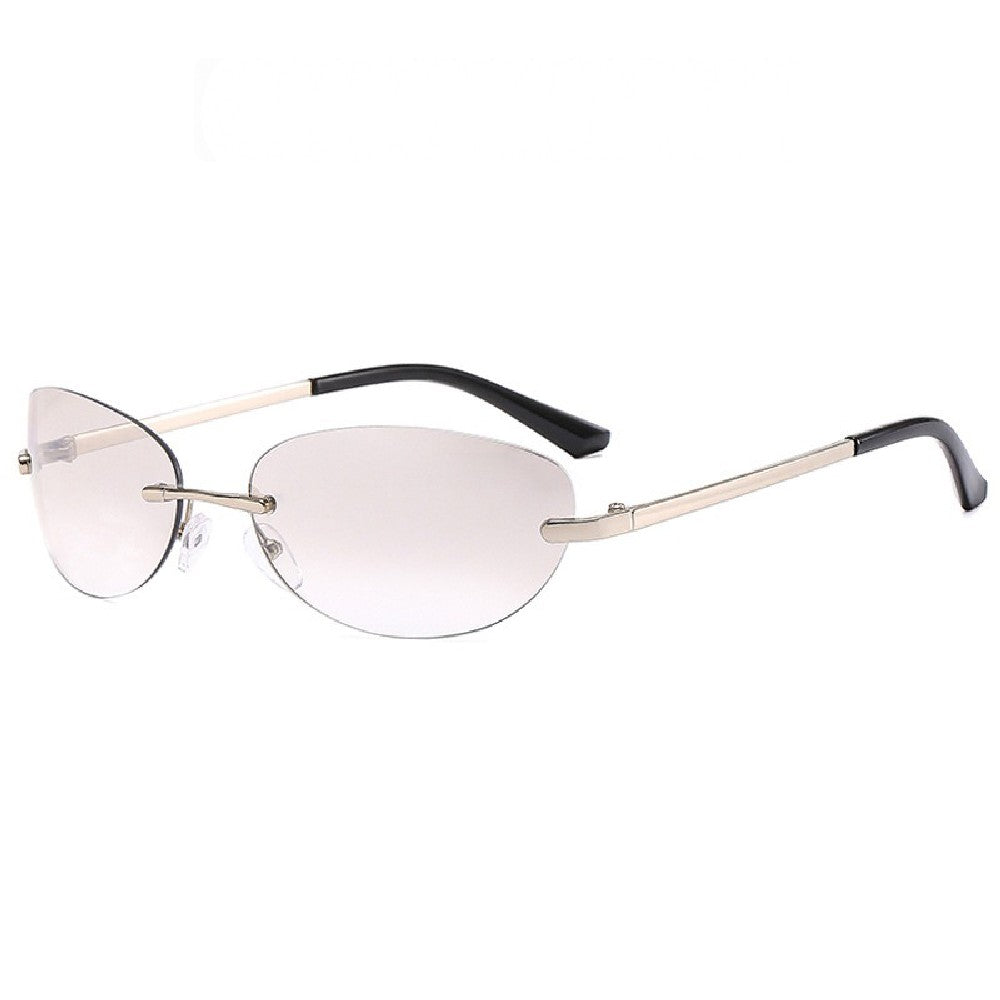 Metal Frame Oval Sunglasses