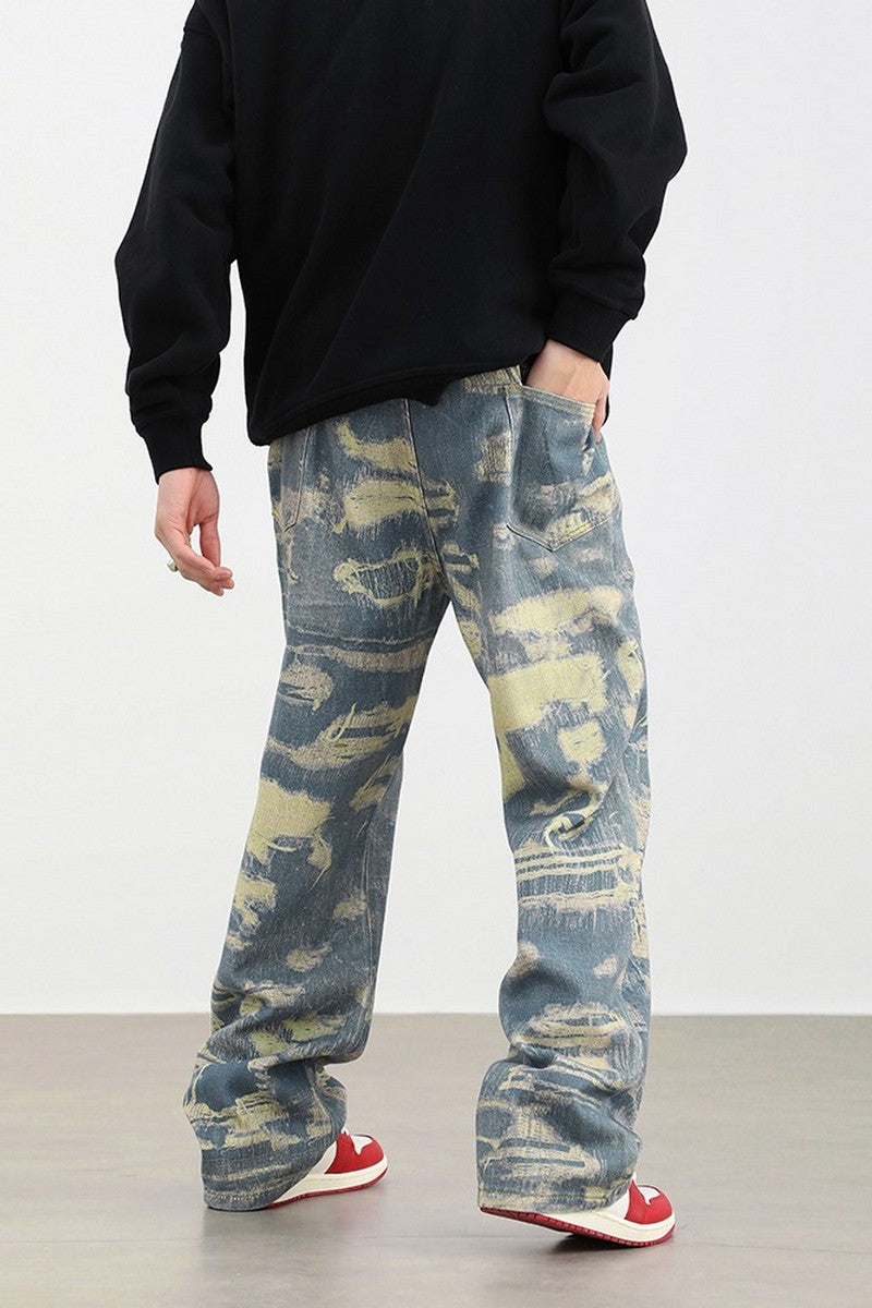 Distressed Patches Loose Jeans - EU Only