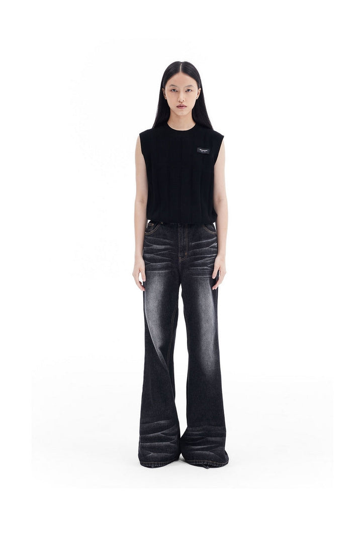 Washed Flared Vintage Jeans