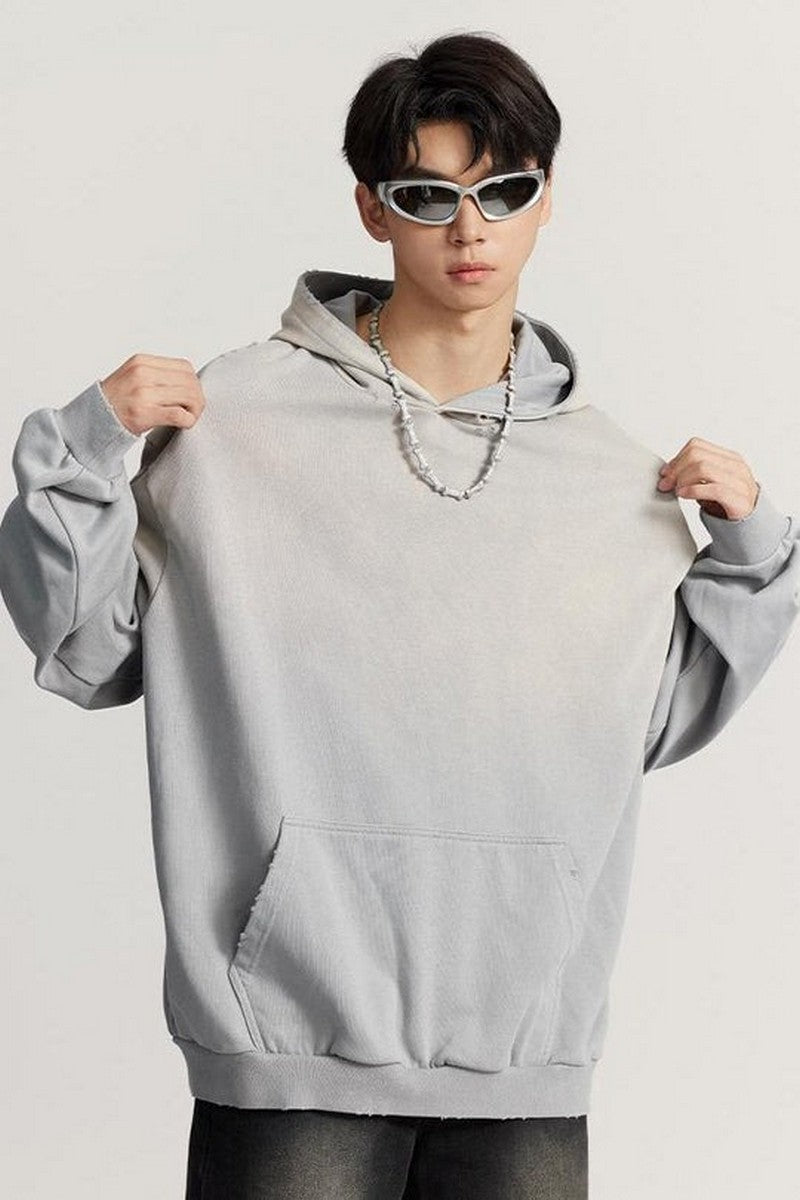 Gradient Sunfade Distressed Hoodie