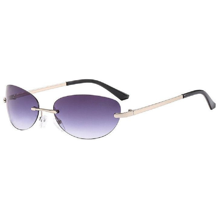 Metal Frame Oval Sunglasses