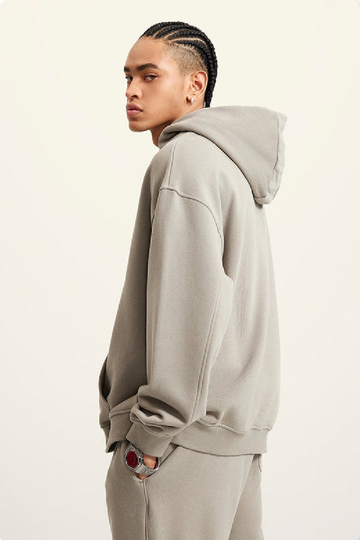 High Collar Fleece Hoodie