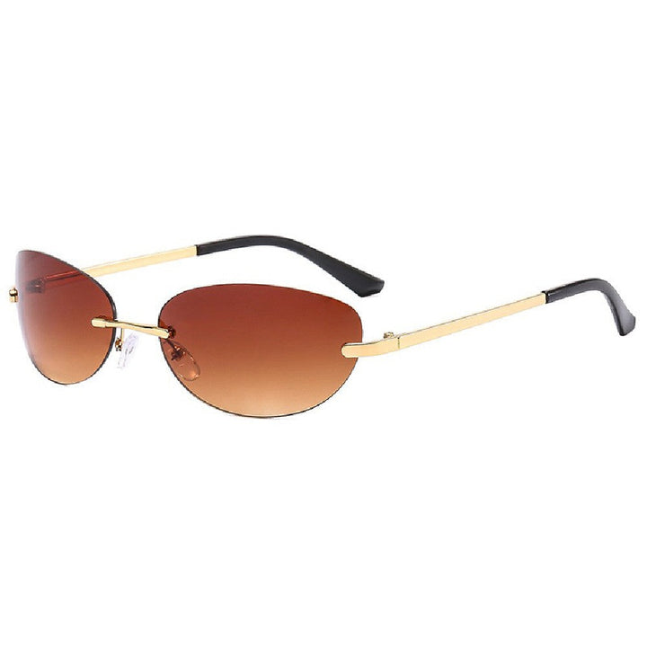 Metal Frame Oval Sunglasses