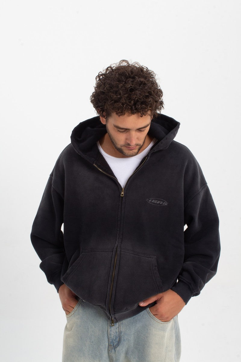 Logo Sun Faded Zip Up Hoodie – Copping Zone B2B