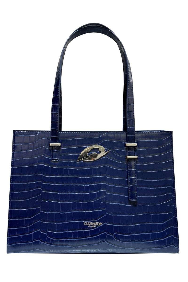 Crocodile Pattern Logo Tote Bag