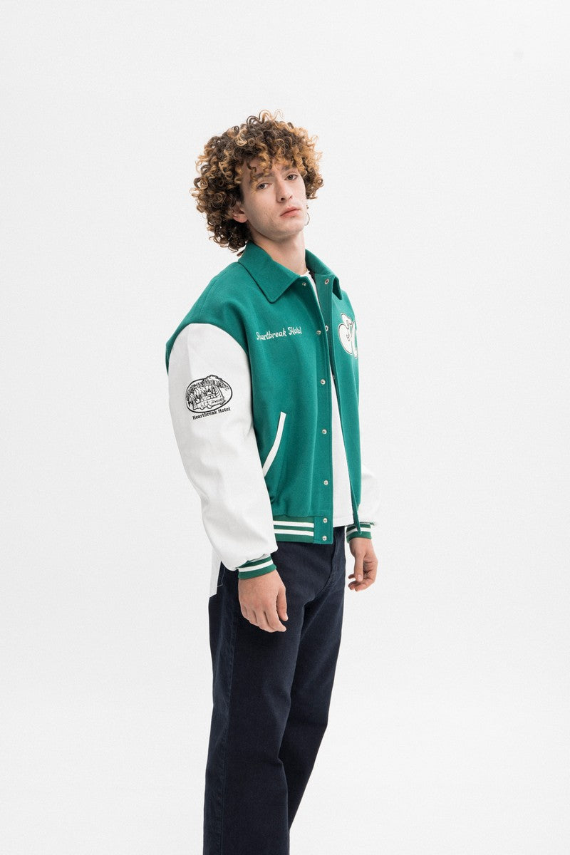 Tear Apart Embroidered Varsity Jacket