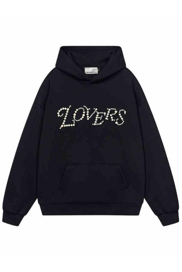 Love Me More Pearl Embroidered Hoodie