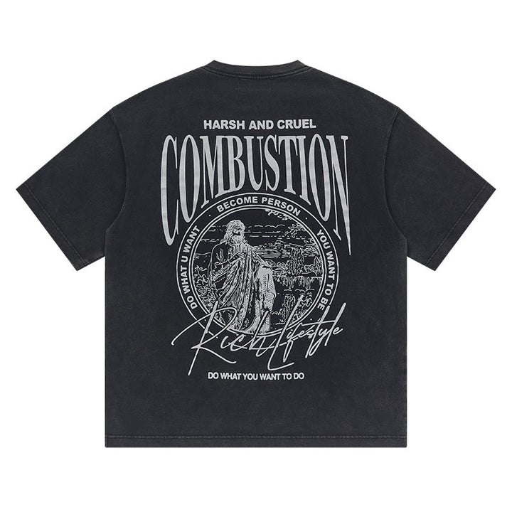 Combustion Washed Printed Tee