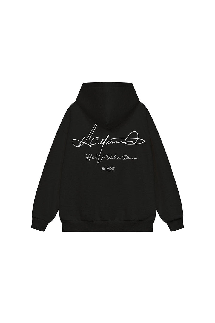 Handwritten Embroidered Zip up Hoodie