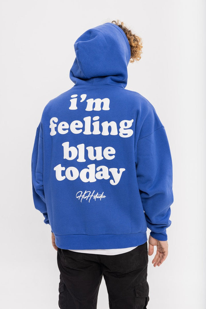 Feeling Blue Puff Print Hoodie