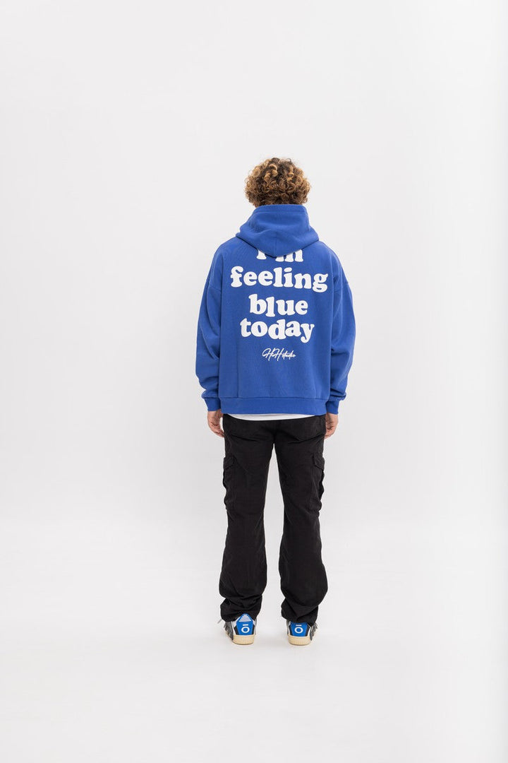 Feeling Blue Puff Print Hoodie