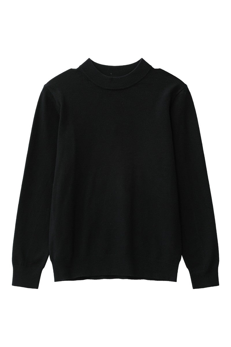Wool Blend Mock Neck Sweater