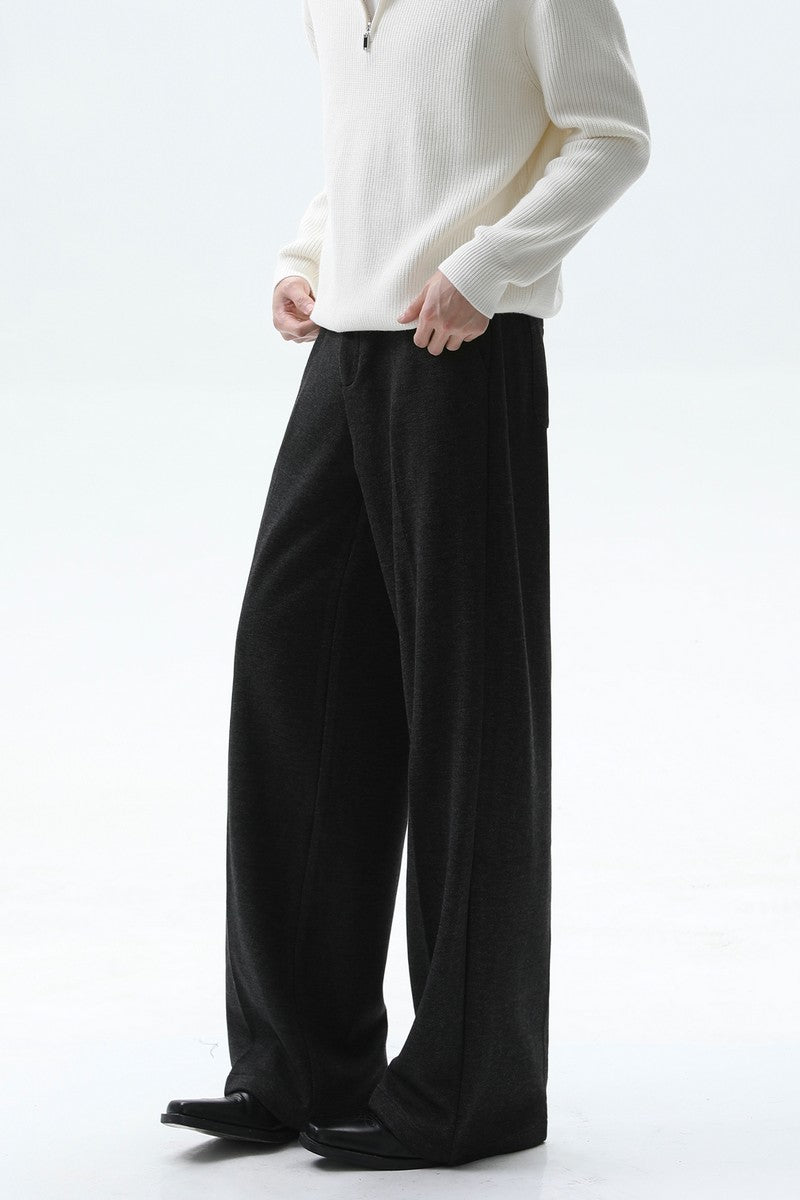 Wool Blend Wide Leg Trousers