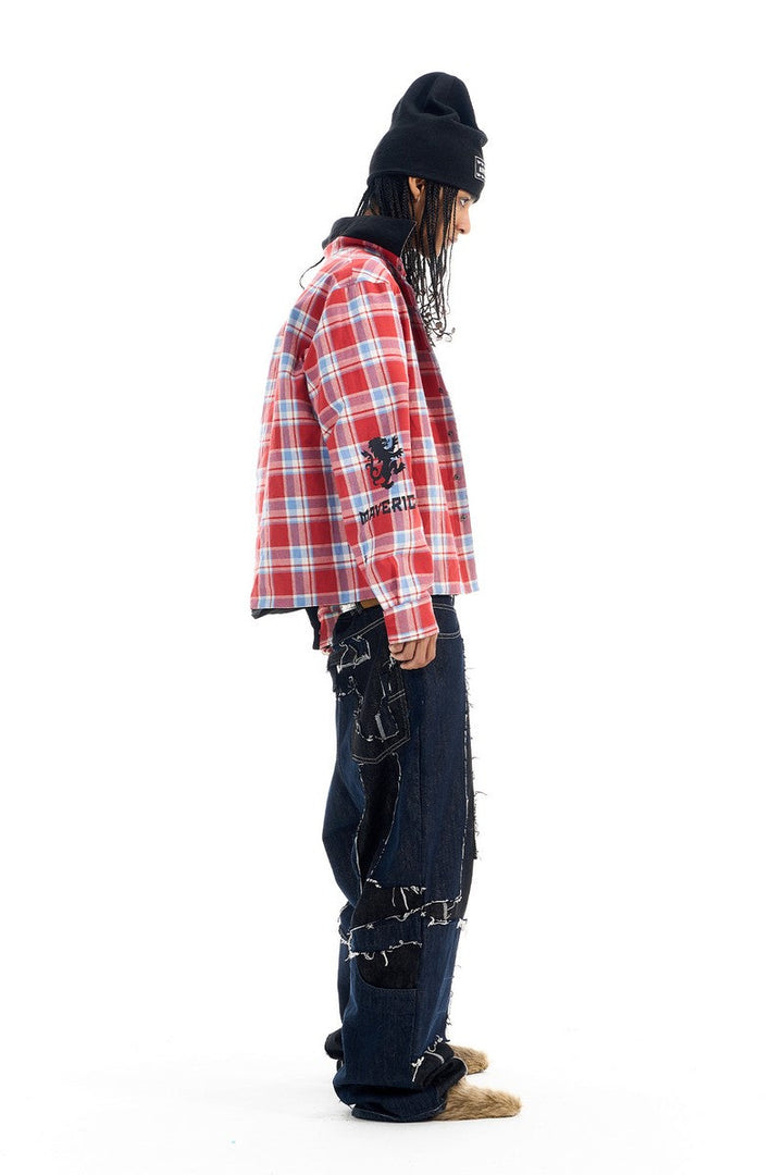 Reversible Plaid Overshirt Jacket