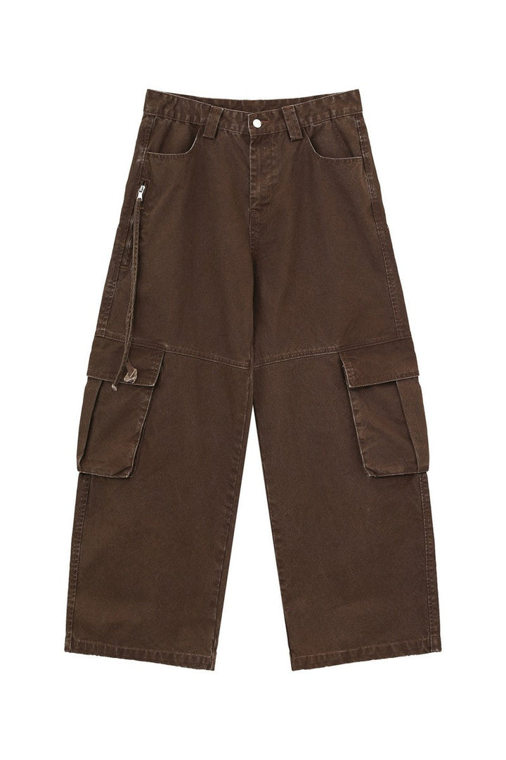 Deconstructed Cargo Denim Jeans