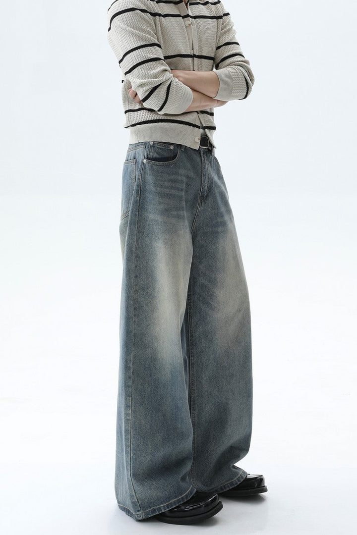 Washed Straight Leg Jeans