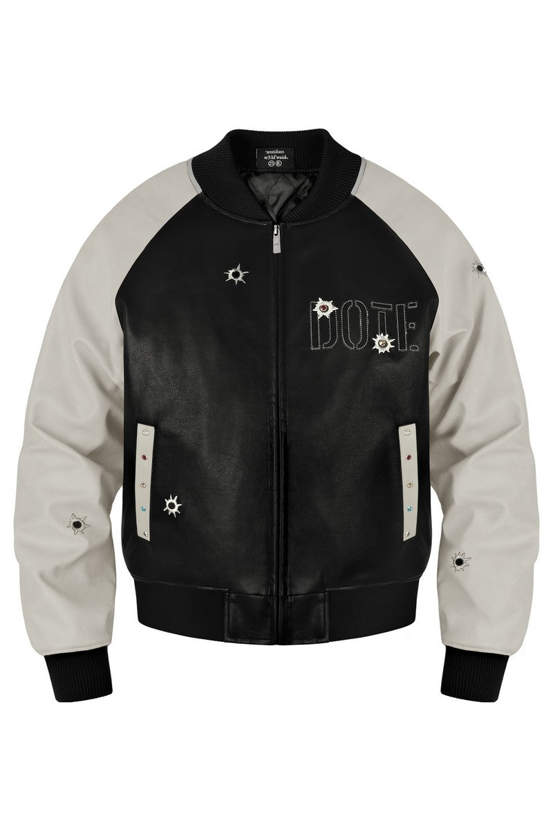 Rhinestone Target Varsity Jacket