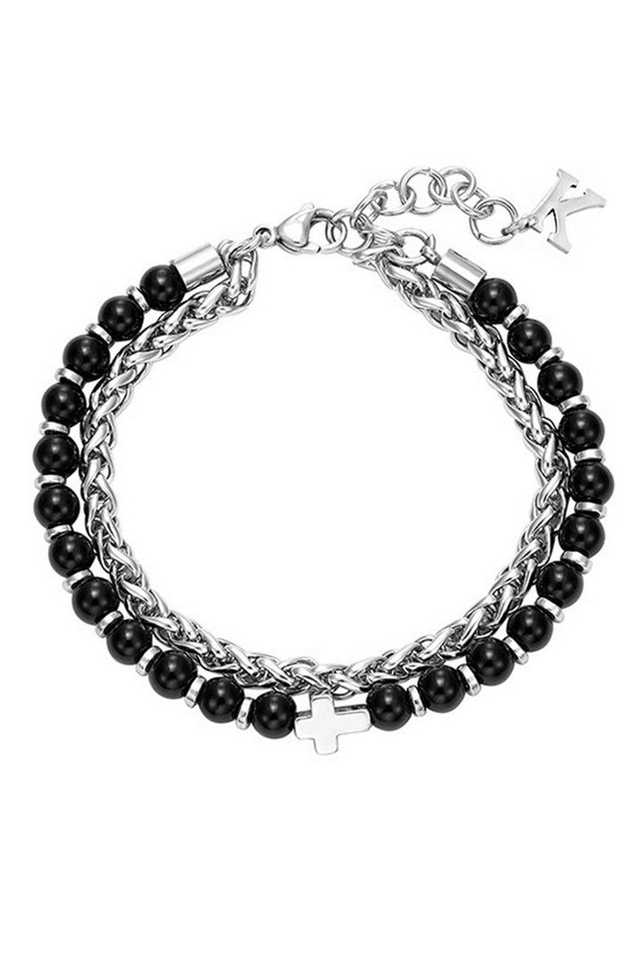 Obsidian Tiger Eye Skull Bracelet