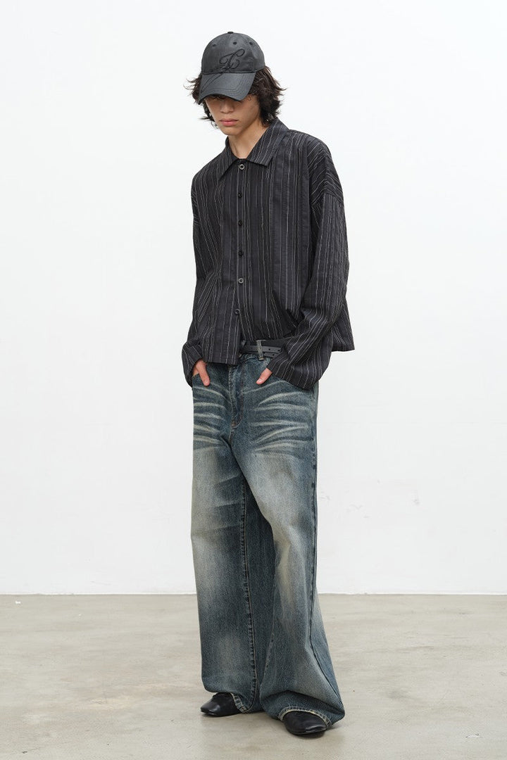 Washed Straight Leg Jeans