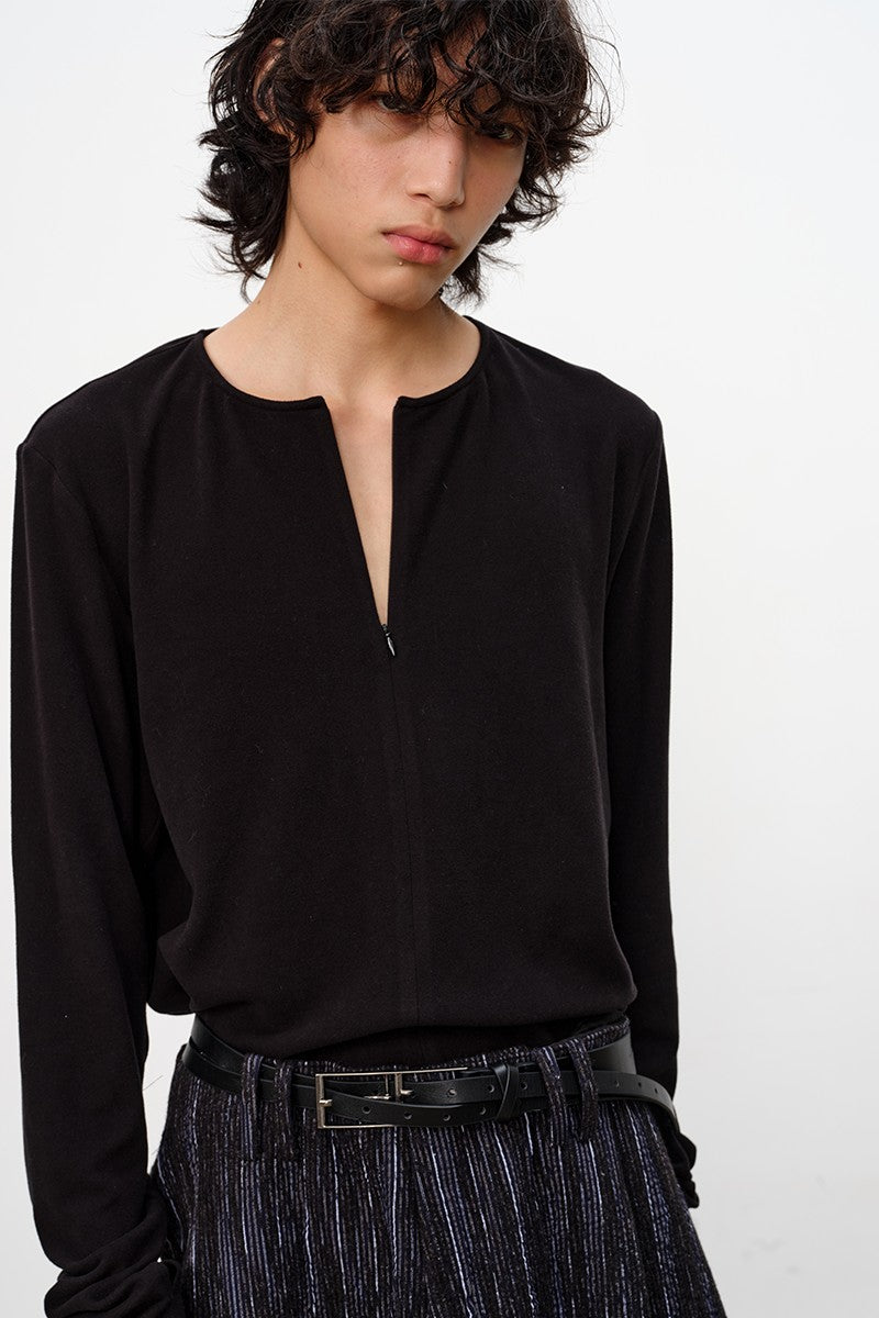 Half Zip Fitted Long Sleeve