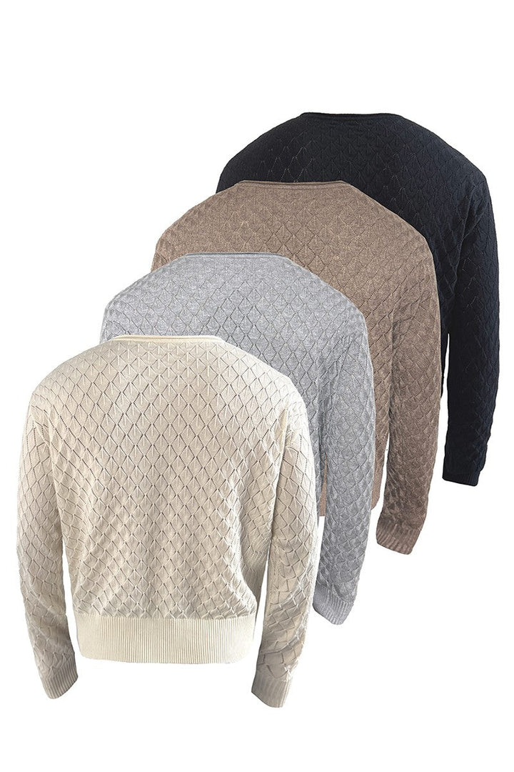 Diamond Cutout Knit Long Sleeve