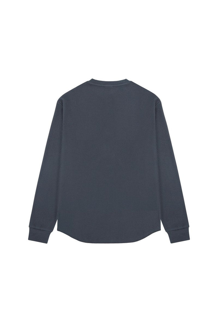 Waffle Henley Long Sleeve Tee