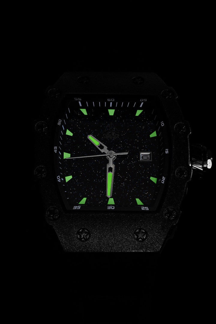 Frosted Gold Barrel Watch