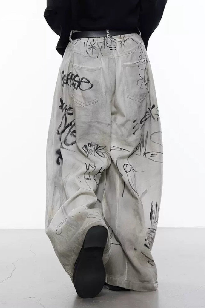 Graffiti Oversized Jeans