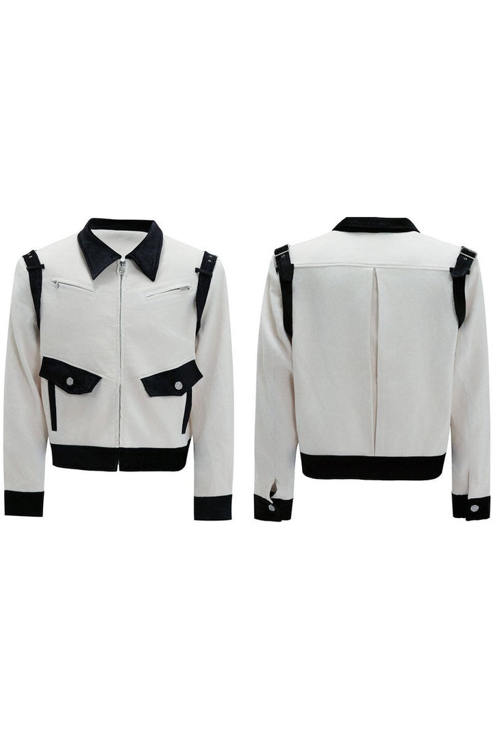 Silk Velvet Contrast Pocket Jacket