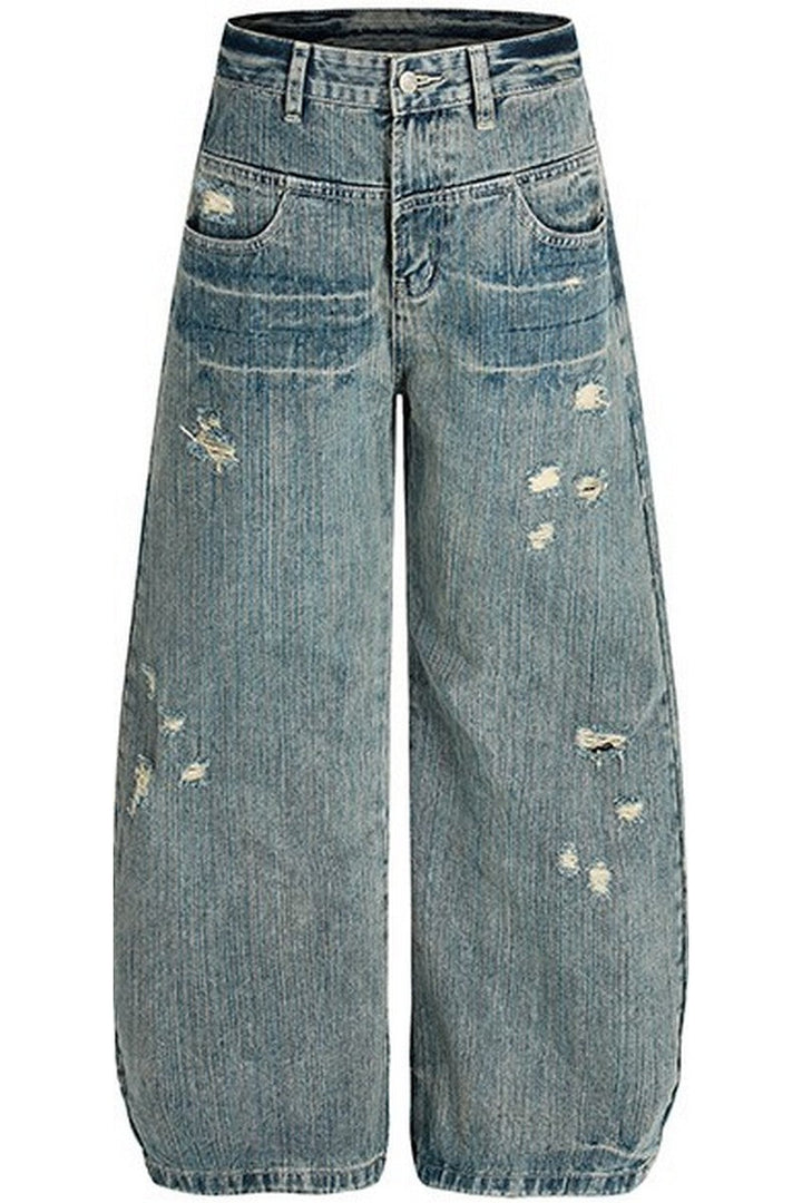 Distressed Blue Street Jeans