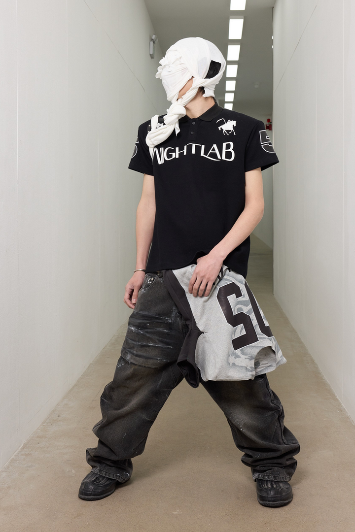 Studded Skull Polo Shirt