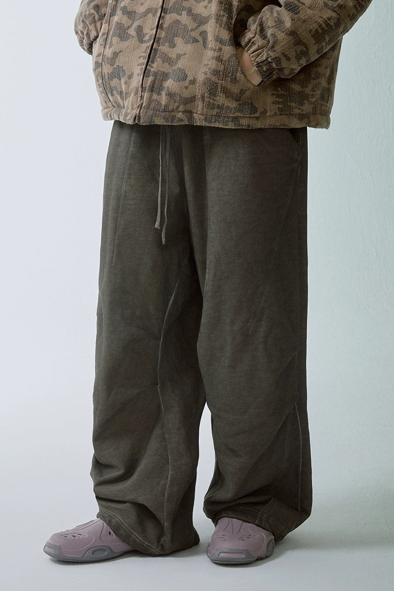 Vintage Drawstring Casual Trousers