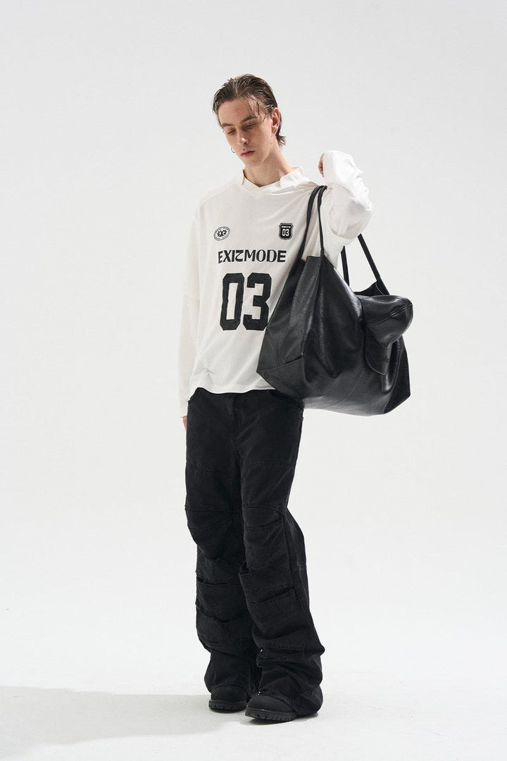 Striped Layered Jersey Long Sleeve Tee