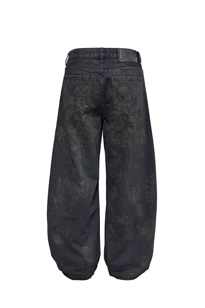 Washed Black Banana Jeans