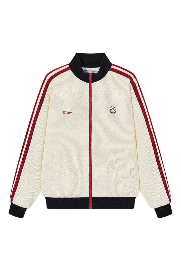 Embroidered Corn Puff Track Jacket
