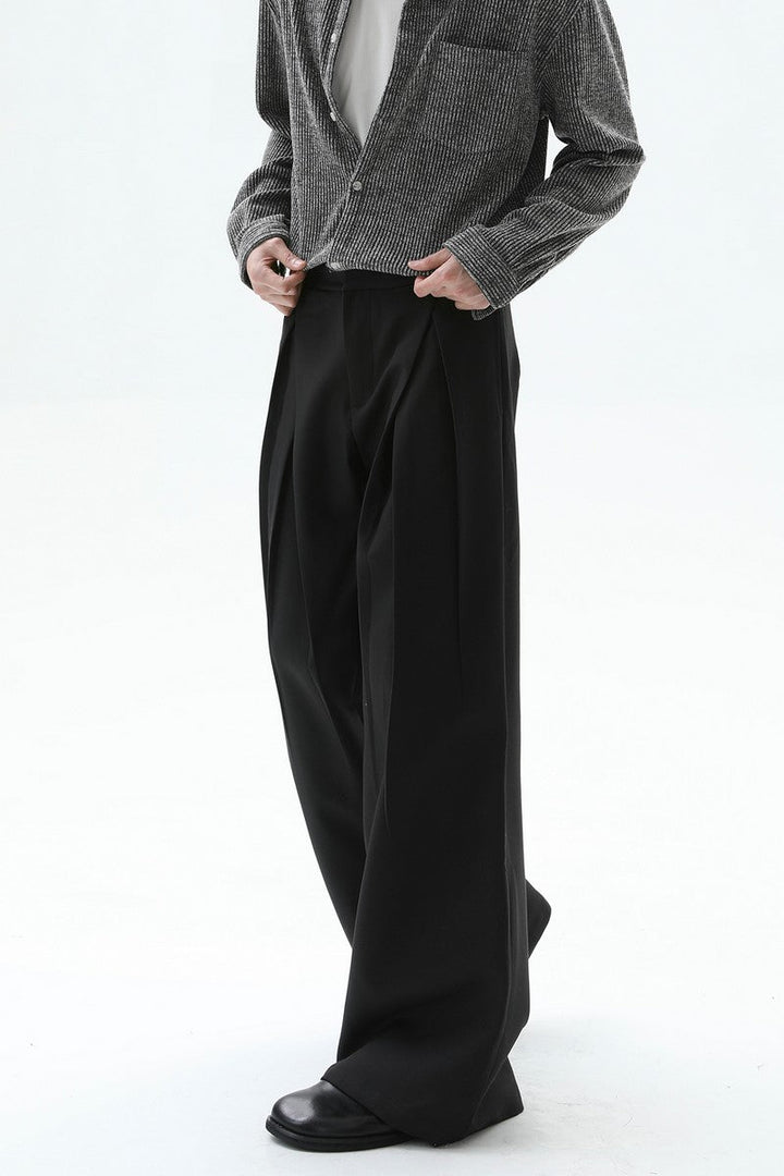 Pleated Wide Leg Trousers