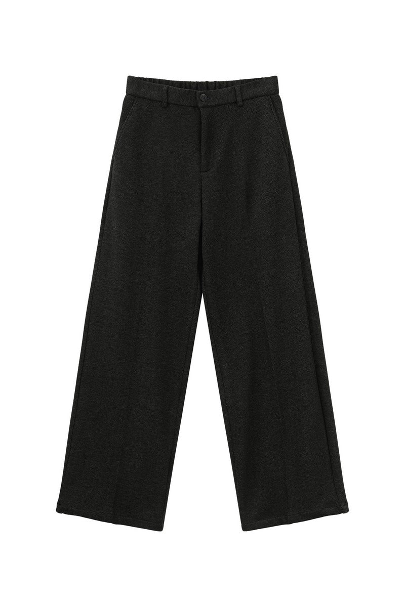 Wool Blend Wide Leg Trousers