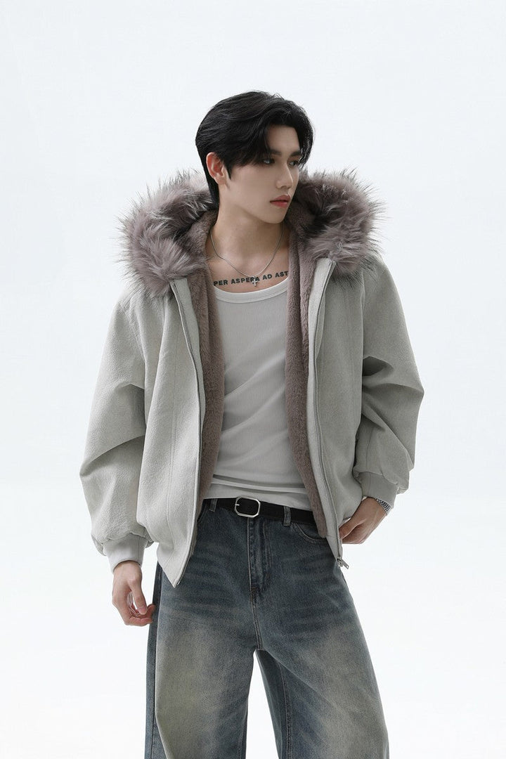 Faux Fur Hooded Puffer Jacket