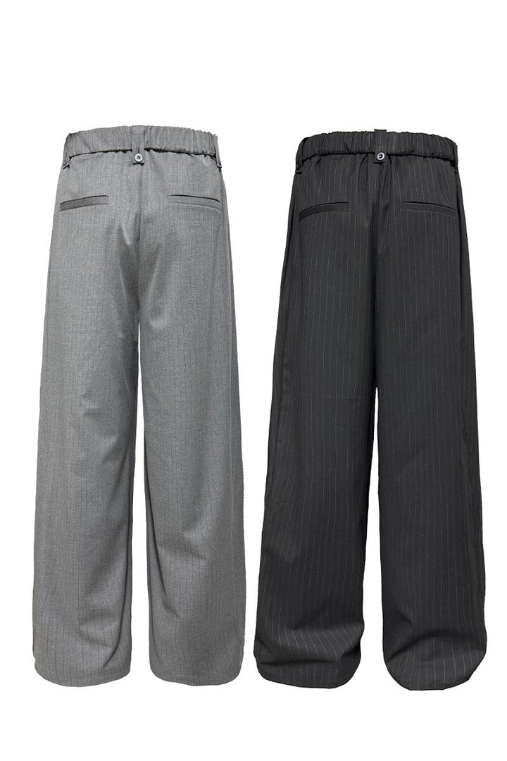 Striped Pleated Waist Pants