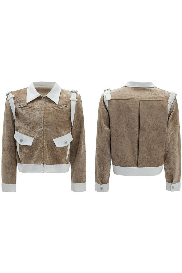 Silk Velvet Contrast Pocket Jacket