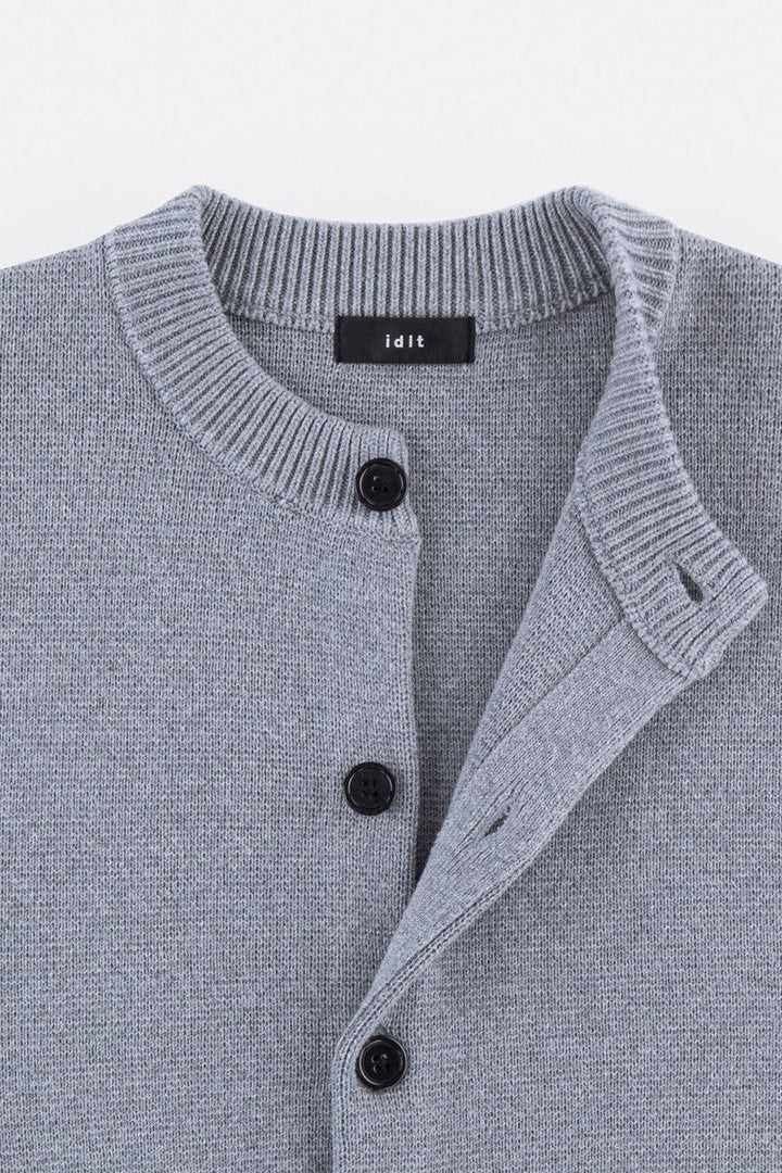 Wool Button Knit Cardigan