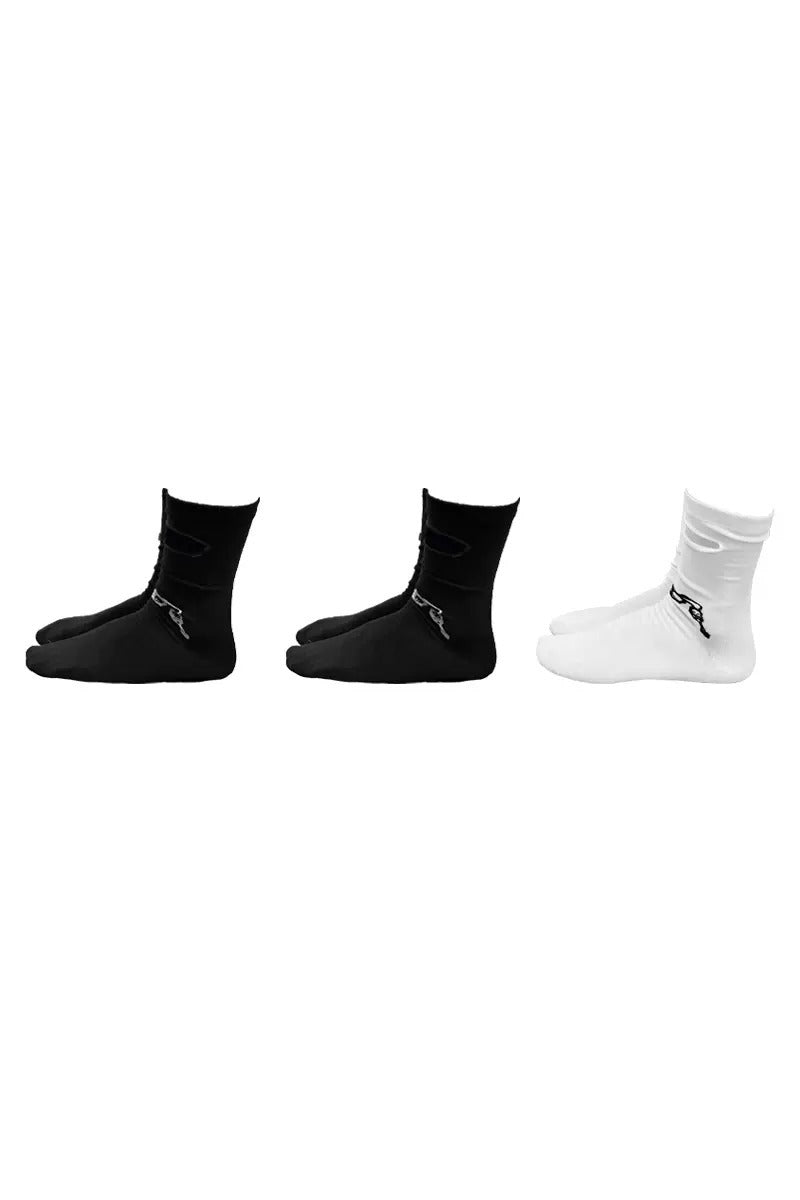 3-Pack Asymmetric Jacquard Socks